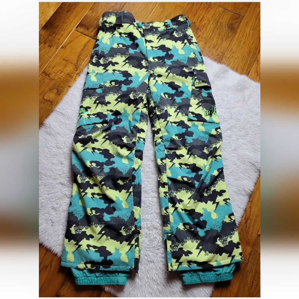 RARE Burton Snow Ski Pants Skull Lightening Print Women's XL